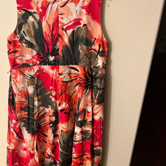 Lanebryant Women's Floral 97 percent cottonNeck Sleeveless Dress size 18 - Picture 8 of 8